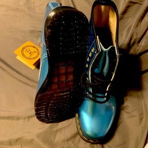 Metallic blue Dr Martens